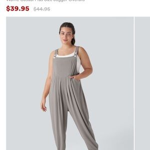 NWT 3X Halara Jogger overalls in color Mink Ash